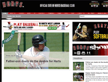 Tablet Screenshot of hertsbaseball.com
